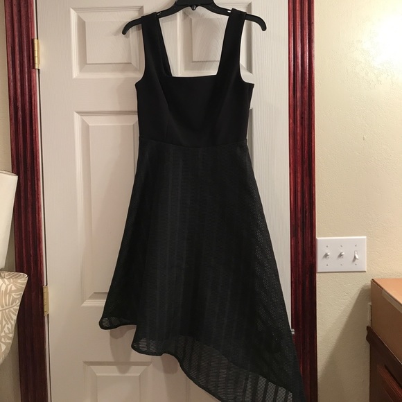 Top shop asymmetrical dress-black size 4 NWT - Picture 1 of 5